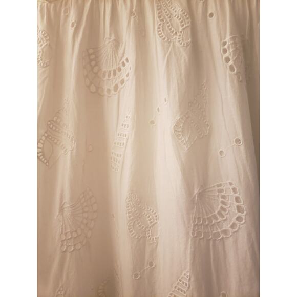 Vineyard Vines Seashell Eyelet Midi Dress White Lace Ruffle Size 14 NWT - Picture 12 of 13